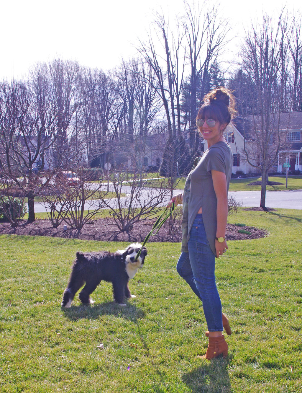 long_green_tee